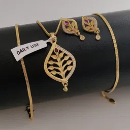 V.K.PAYAL.JEWELLERY Gold-Plated Artificial Stones Studded Jewellery Set-picture-15