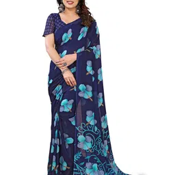 Moda Rapido Floral Printed Saree With Blouse Piece-picture-22