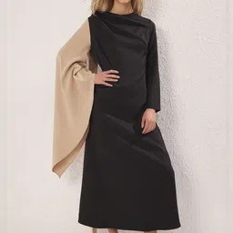 Trendyol Colourblocked Sheath Midi Dress-image-28