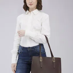 Caprese PU Structured Shoulder Bag with Applique image 2