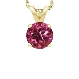 GenZcomplex Gold-Plated Ruby Stone Studded Pendant-image-7