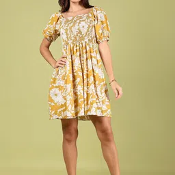V-Mart Women Printed Cotton Fit-Flare Dress-picture-15