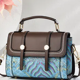 StyleCast Textured Detachable Sling Strap Structured Handheld Bag image 1