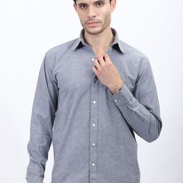 Hallstatt Life Men Solid Spread Collar Cotton Casual Shirt-picture-10