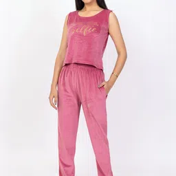 D-LINE Print Velvet Crop Top image 2