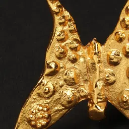 Exotic India Butterfly Brown Brass With Gold-Plated Glossy Wall Hangings image 2