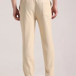 indiclub Men Self Design Beige Track Pants image 2
