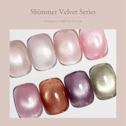 CANNI Set Of 8 Hema Free Gel Polish-9 ml Each-Shimmer Velvet-13031Ak image 3