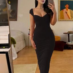 R.Code by The Roadster Life Co. Women Sweetheart Neck Bodycon Maxi Dress-picture-15