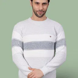 GRACIT Men Striped Woollen Pullover-picture-13
