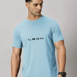 LEON Men Typography Printed Round Neck Cotton T-shirt-picture-25