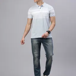 Classic Polo Men Striped Polo Collar Cotton Slim Fit T-shirt image 2
