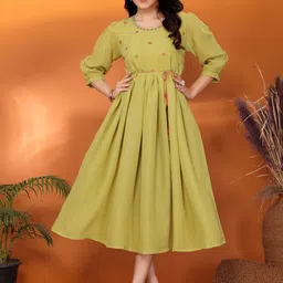 Rangita Women Embroidered Fit & Flared Dress-picture-37