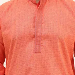 SOJANYA PLUS Abstract Printed Mandarin Collar Cotton Regular Straight Kurta image 2