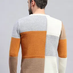 Monte Carlo Men Colourblocked Woollen Pullover image 5