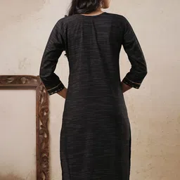 AUZAAI COLLECTION Selection Of 2 Floral Yoke Design Thread Work Pure Cotton Kurtas image 2