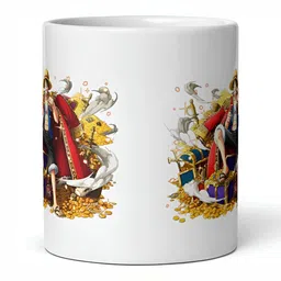 Mr UVD White & Red Graphic Printed Ceramic Glossy Mug 350 ml image 4