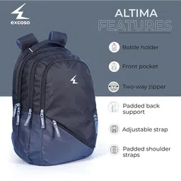 Excoso Men Altima Colourblocked Backpack image 5