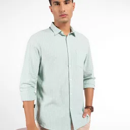 Peregrine by Pantaloons Striped Pure Cotton Casual Shirt-picture-15