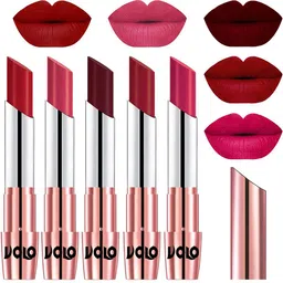 VOLO Set Of 5 Creme Matte Lipstick - 3.5 g Each - 40-41-42-43-44 image 1