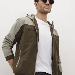 The Roadster Life Co. Colourblocked Hooded Bomber Jacket-image-46