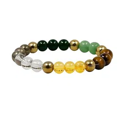 EPSAA Unisex Multi Colored Crystals Elasticated Bracelet image 2