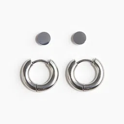 H&M 2 Pairs Stainless Steel Earrings image 1