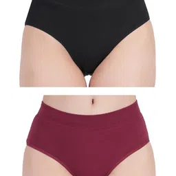 ORLIZEA Pack of 2 Women High-Rise Cotton Blend Hipster Briefs-picture-34