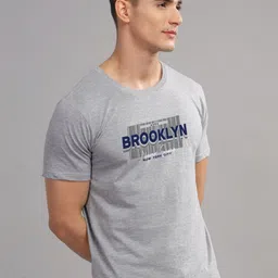 ADRO Typography Printed Round Neck Cotton T-shirt image 3