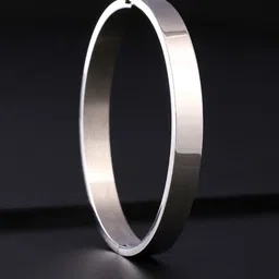 Crazy Fashion Unisex Stainless Steel Rhodium-Plated Kada Bracelet-picture-31