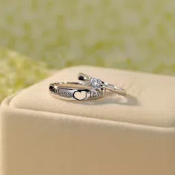 Teeragaj Set Of 2 Stone Studded Adjustable Finger Ring-image-61