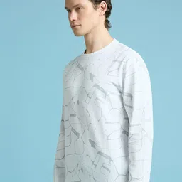 Pepe Jeans Men Abstract Printed Round Neck Cotton Pullover Sweatshirt image 3