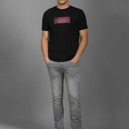 Louis Philippe Sport Men Typography Printed Round Neck Cotton Slim Fit T-shirt image 5