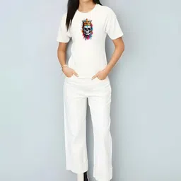 KAIDO Women Graphic Printed Round Neck Cotton T-shirt image 5