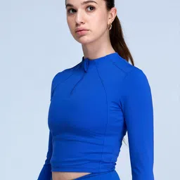 CAVA Women Cobalt Silhouette Zip Top image 5