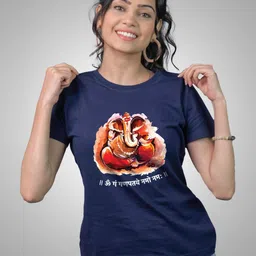 Tedhi Medhi Family Graphic Printed Round Neck Cotton Slim Fit T-shirt-image-60