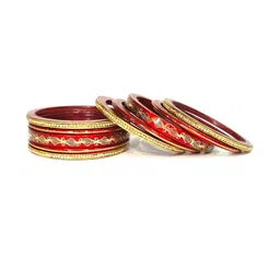 Anshi Creations Set of 10 Handcrafted Lac Bangle Set image 2