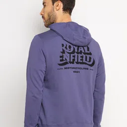 Royal Enfield Typography Printed Long Sleeves Cotton Front-Open Sweatshirt-picture-39