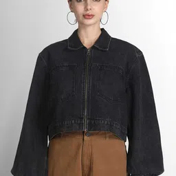 IVOC Women Washed Denim Jacket with Embroidered-picture-11