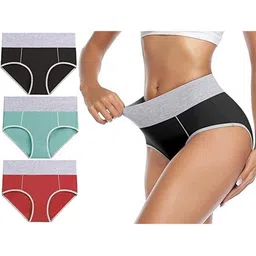 Diving Deep Women Pack of 3 Cotton Hipster Briefs-image-82