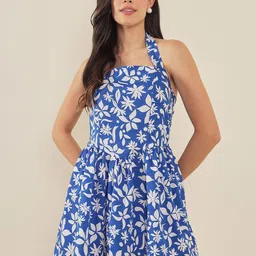 RARE Women Floral Print Peplum Dress-image-21