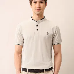 U.S. Polo Assn. Denim Co. Mandarin Collar Muscle Fit Cotton T-Shirt-picture-52