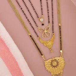 Bhanu diam Gold-Plated Brass Mangalsutra-picture-39