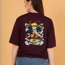 kintu parantu Women Pack Of 2 Graphic Printed Short Sleeves T-shirt image 3