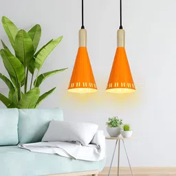 KINIS Orange & White Aluminium Quirky Ceiling Lamp image 5