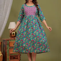 ANUOM Floral Print Maternity A-Line Dress-picture-12