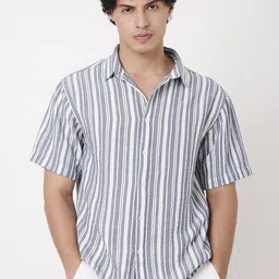Blnk Men Relaxed Buffalo Checks Striped Casual Shirt-image-15