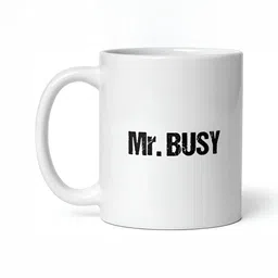 Mr UVD White & Black Typography Printed Ceramic Glossy Mug - 350 ml-picture-15