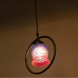 1ST TIME Pink & Purple Textured Self Assembly Bell Ceiling Lamp-picture-26