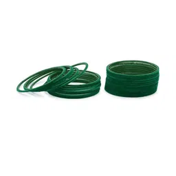 Somil Elegant Combo Glass Bangle Set | Handmade Traditional Chudi For Women | Perfect For Daily & Occasion Use, Combo Of 2 Set, Gajri, Green image 5